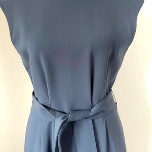 Brooks Brothers Women's Gray Tollegno 1900 Wool Sheath Dress Sash Waist size 4